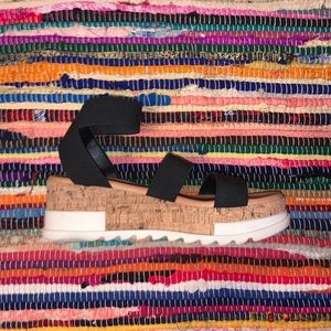 Steve Madden Black Platform Sandals